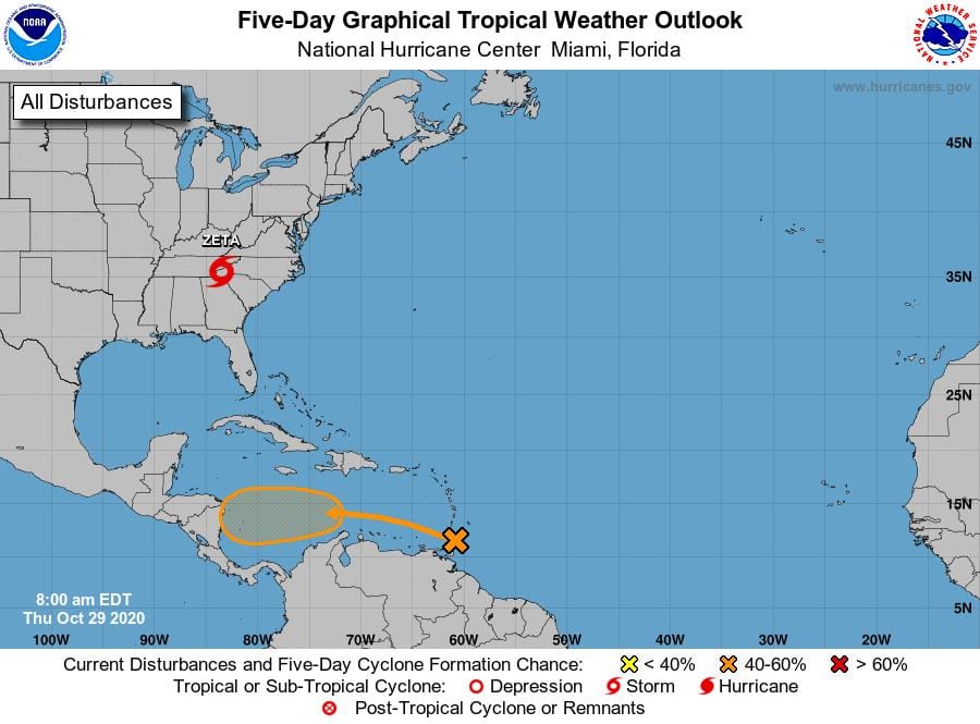 Quintana Roo mantiene monitoreo a desarrollo de zona de baja presión en el Caribe