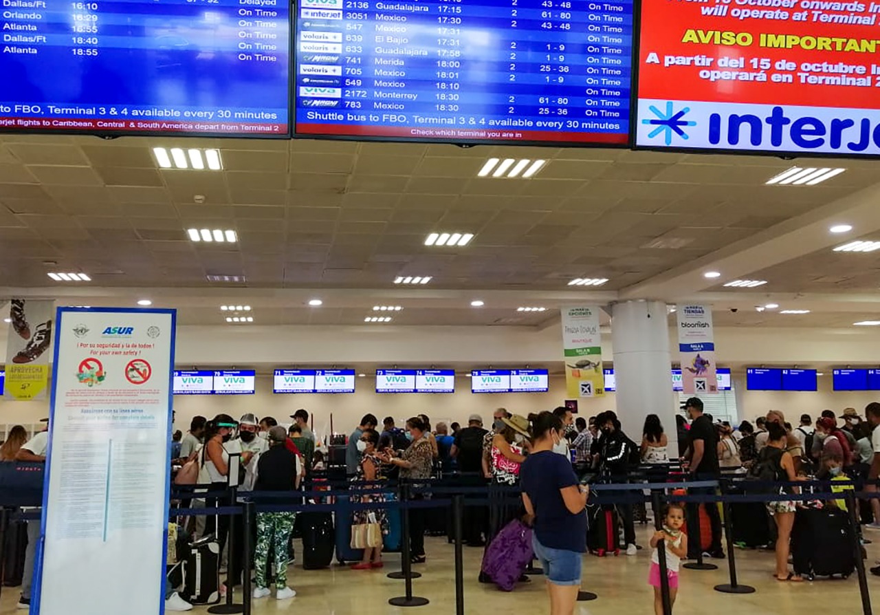 Aeropuerto de Cancún reporta vuelo a Honduras y seis naciones más