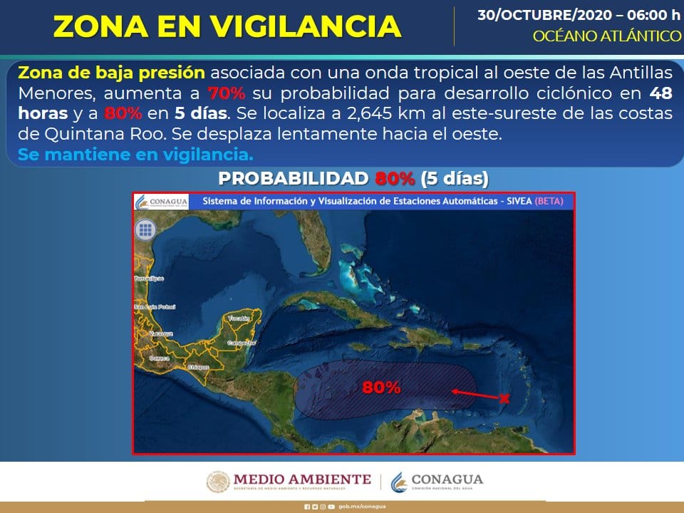 Se espera disminución de temperatura y lluvias para el fin de semana en Quintana Roo