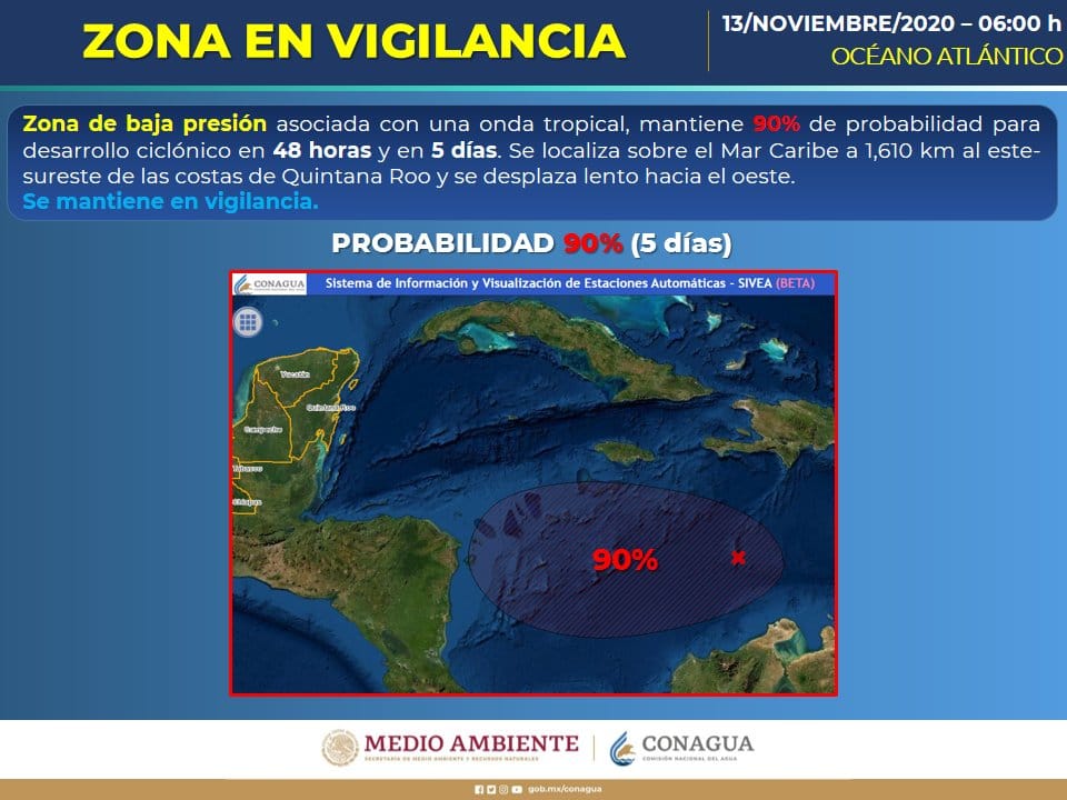 Pronostican calor, nublados y lluvias para Quintana Roo