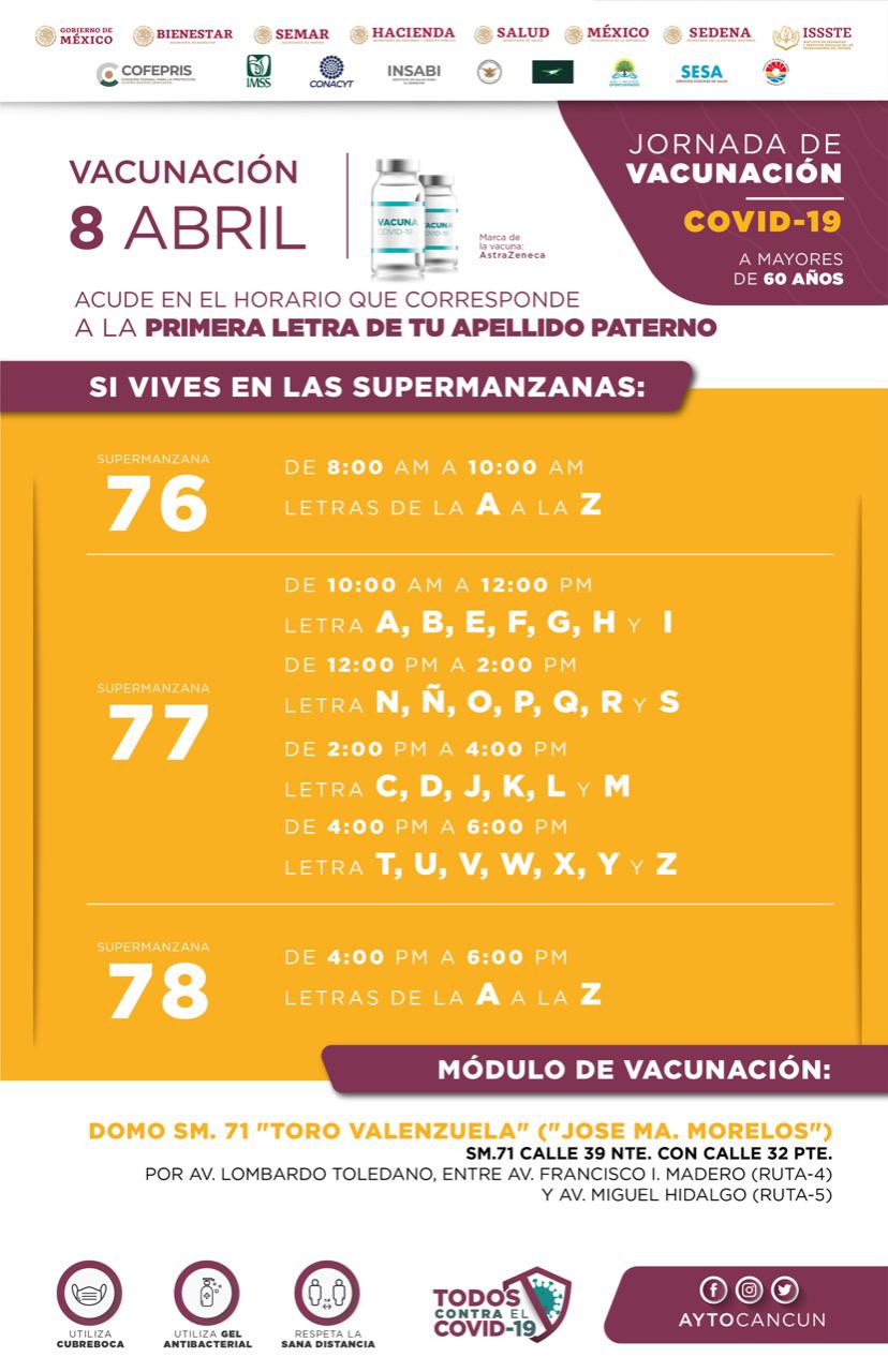 Vacunación Cancún Quintana Roo