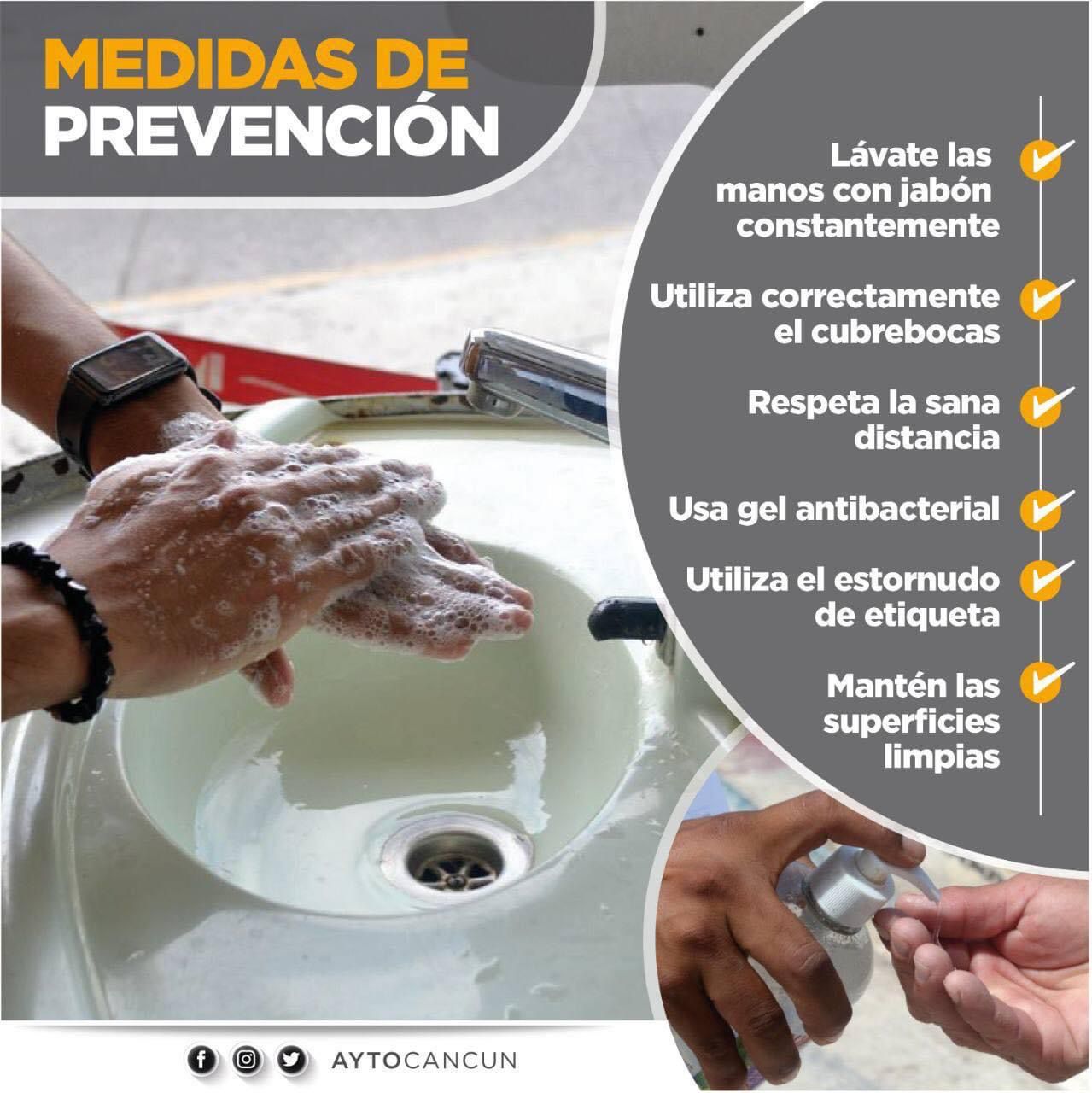 Con el objetivo de cuidar la salud de todos y continuar con la reactivación económica debemos reforzar las medidas de prevención contra el COVID-19. 🦠 Sigue las recomendaciones. ⬇️