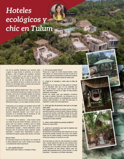 Hoteles Ecológicos y chic en Tulum