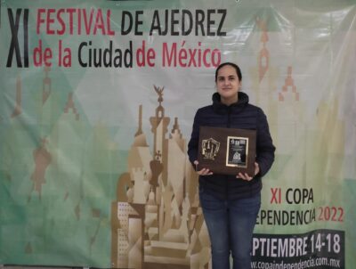 Tania Miranda se coronó Reina de ajedrez en la XI Copa Independencia en la Ciudad de México