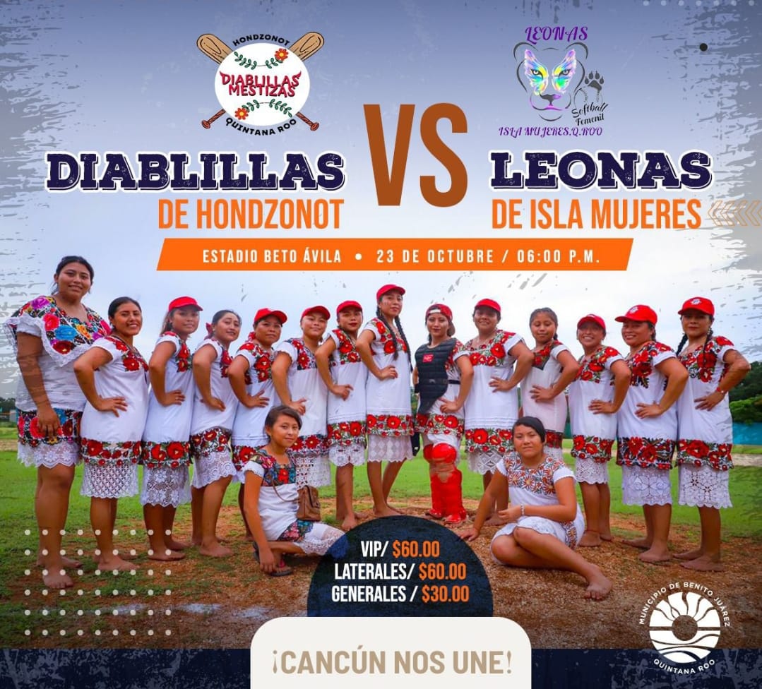 Las Diablillas de Hondzonot y Leonas de Isla Mujeres, jugarán el domingo en el “Beto Ávila”