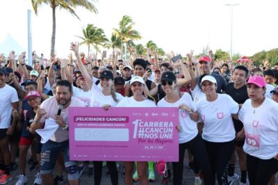 En Cancún se unen por las mujeres y superan meta en carrera por mastografías: Ana Patricia Peralta