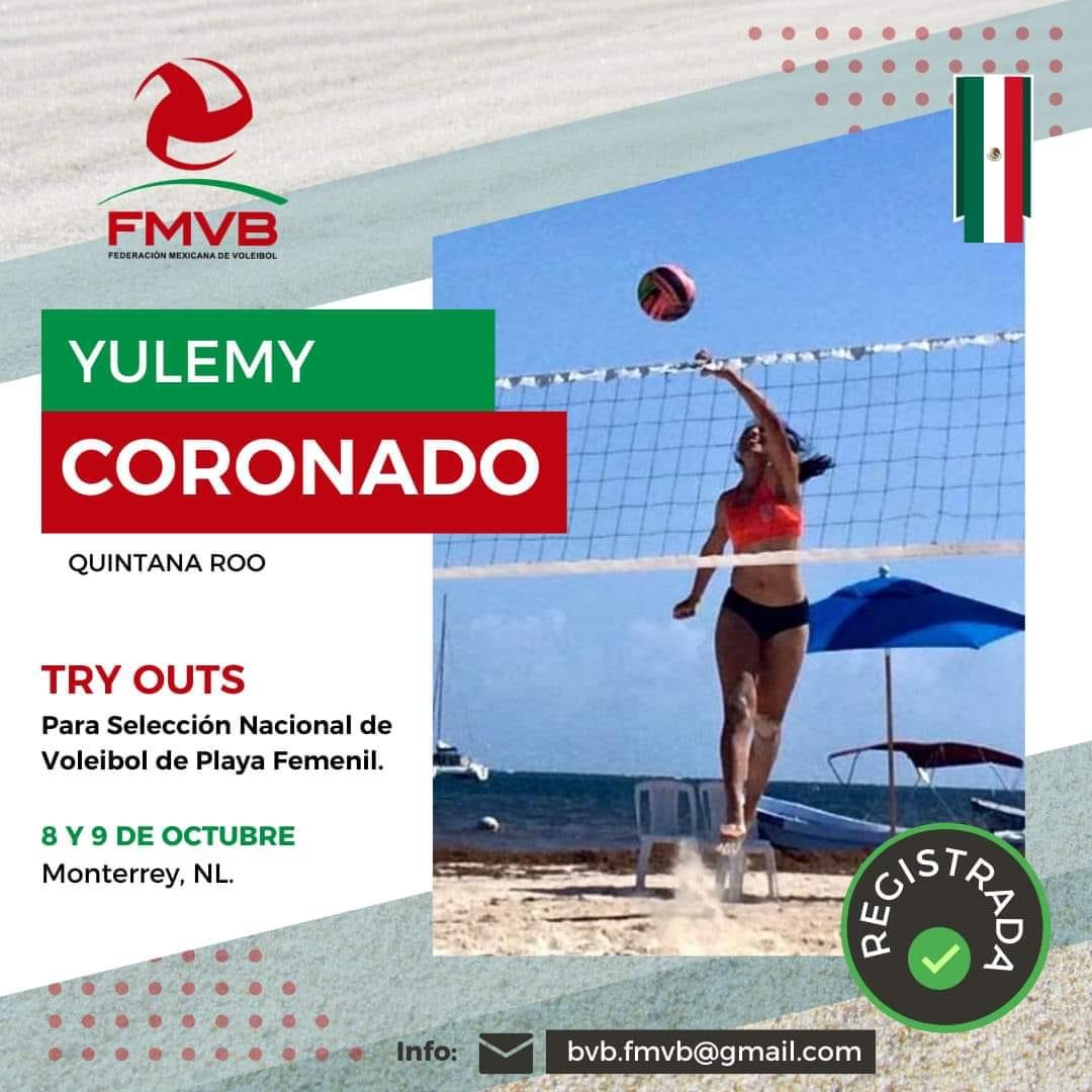 Yulemy Coronado va con la Selección Nacional de volibol de playa