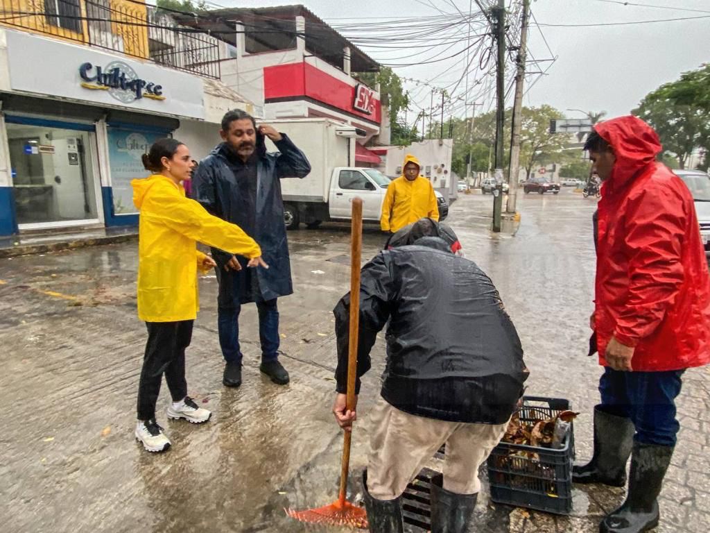 Trabajan en prevención de afectaciones por lluvias en Cancún