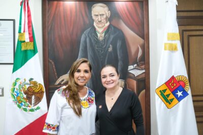 Gobernadora de Quintana Roo con presienta municipal de Cozumel