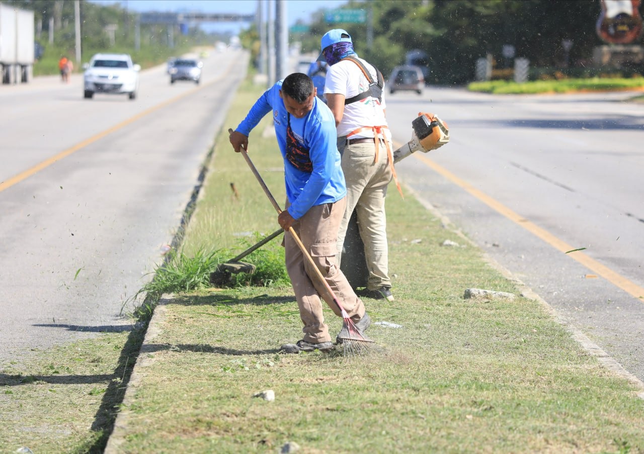 Gobierno refuerza limpieza en tramos carreteros
