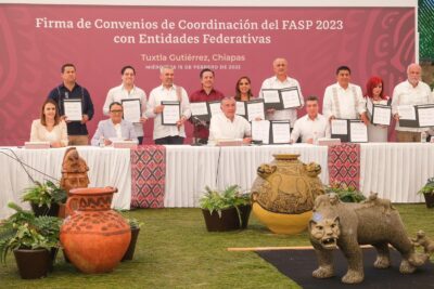 firma convenios para fortalecer la construcción de la paz en Quintana Roo