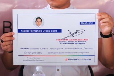 Lili Campos pone a su disposición tarjeta “De Mujer a Mujer” con la que podrán obtener descuentos en empresas locales, informó Lenny Hau Cruz
