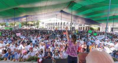 Claudia Sheinbaum ofrece asamblea informativa en Tuxtepec, Oaxaca