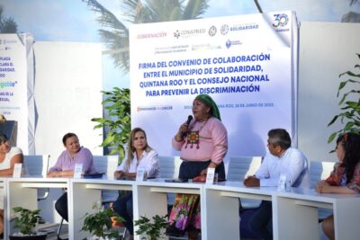 Lili Campos firmó un convenio con el Conapred, y se declara a Solidaridad "Ciudad amigable" con las personas de la diversidad sexual