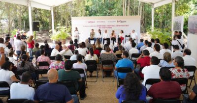 primera piedra del primer Inmueble Federal Compartido en Quintana Roo