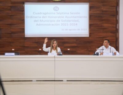 Durante la 47 sesión ordinaria de Cabildo, se declaró al teatro de solidaridad como recinto oficial temporal para la celebración del segundo informe de gobierno