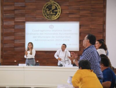 Durante la 47 sesión ordinaria de Cabildo, se declaró al teatro de solidaridad como recinto oficial temporal para la celebración del segundo informe de gobierno