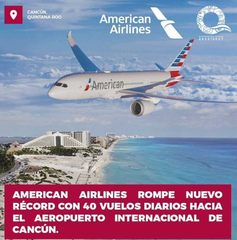 American Airlines tendrá más vuelos a Quintana Roo