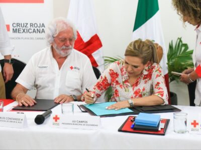 Lili Campos cumple a la Cruz Roja, en beneficio de los solidarenses, se llevó a cabo la firma de la escritura pública del terreno ...