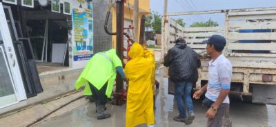 Limpieza por lluvias en Solidaridad, afirmo la presidente municipal, Lili Campos, al reforzaran los operativos, durante la instalación del