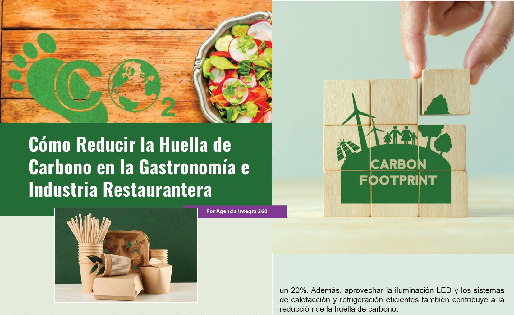 Cómo Reducir la Huella de Carbono en la Gastronomía e Industria Restaurantera Cómo Reducir la Huella de Carbono en la Gastronomía e Industria Restaurantera