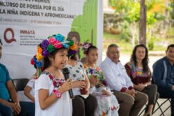 En el marco del Día Nacional de la Niña Indígena y Afromexicana, el INMAYA premió a las ganadoras del concurso de Poesía Infantil