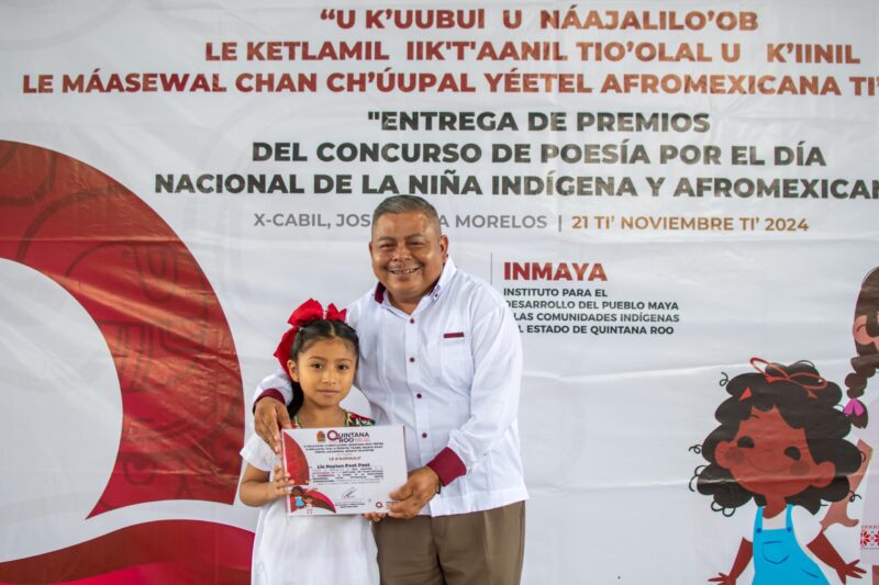 INMAYA premia a niñas indígenas del Concurso de Poesía Infantil