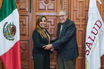 Mara Lezama Espinosa sostuvo una reunión de trabajo con el secretario de Salud del Gobierno de México (SSA), David Kershenobich.