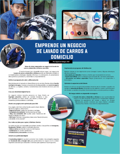 Emprende un negocio de lavado de carros a domicilio