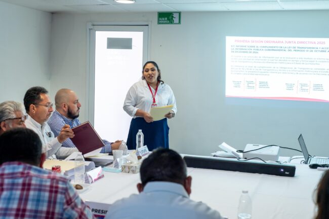 1° Sesión Ordinaria de la Junta Directiva del INMAYA, donde se presentó el informe de desempeño de actividades del 2024.