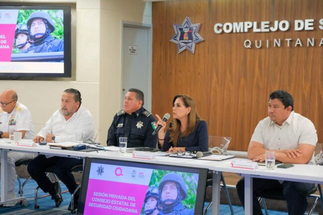 La gobernadora de Quintana Roo, Mara Lezama, encabeza la Primera Sesión Ordinaria 2025 del Consejo Estatal de Seguridad Ciudadana 