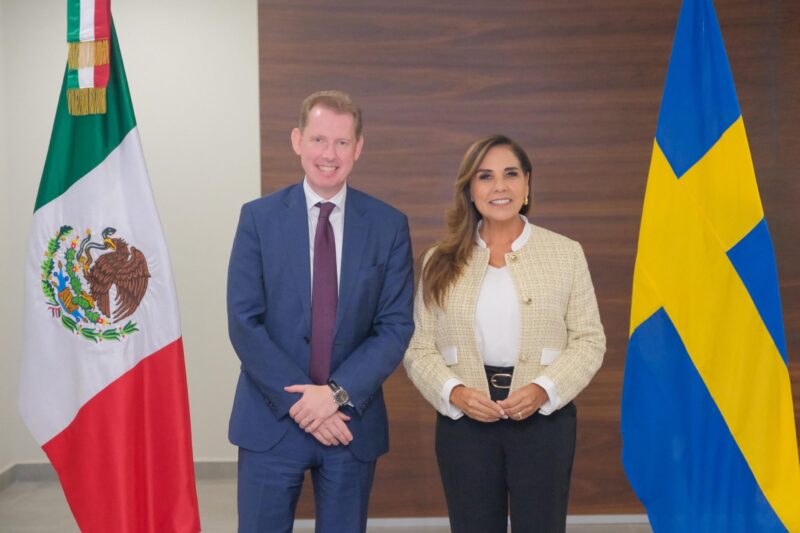 Se reúne Mara Lezama con el embajador de Suecia