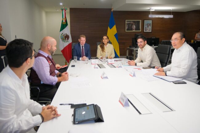 Mara Lezama y Suecia fortalecen el turismo en Quintana Roo con inversiones sustentables y cooperación.