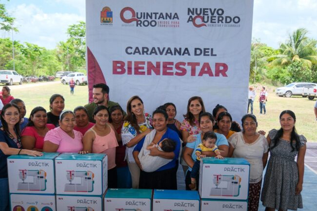 Programa social “Caravana del Bienestar" en Quintana Roo.