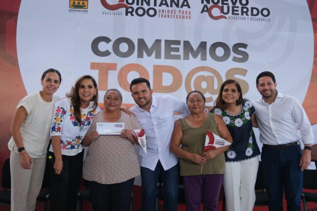 Programa social “Comemos tod@s". Reducción de la pobreza en Quintana Roo: Mara Lezama impulsa programas sociales con resultados históricos y sostenibles.