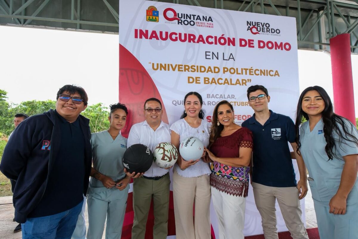 Universidad Politécnica de Bacalar estrena domo y canchas