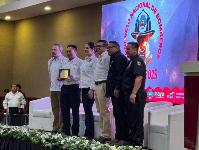 El Mega Congreso Nacional de Bomberos 2025 en Playa del Carmen fortalece la capacitación y seguridad con apoyo de la Secretaría de Protección Civil COEPROC.