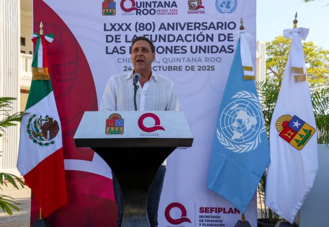 SEFIPLAN llevó a cabo la conmemoración del 80 aniversario de la ONU en Chetumal, resaltando sus valores de paz, justicia y cooperación