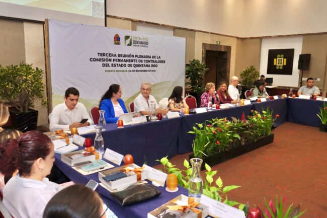 Contralores Quintana Roo refuerzan acciones en la 3a reunión plenaria con avances del plan anual de trabajo y coordinación con SEGOB.