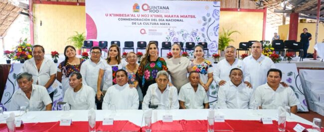 Organiza el INMAYA evento por el Día Nacional de la Cultura Maya, con la presencia de Mara Lezama quien impulsa identidad y bienestar