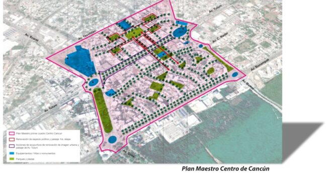 Cancún, turismo internacional proyecto plan maestro centro de Cancún