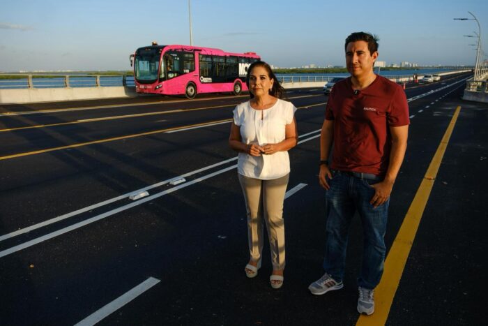 Pruebas de la Ruta 27 sobre el puente