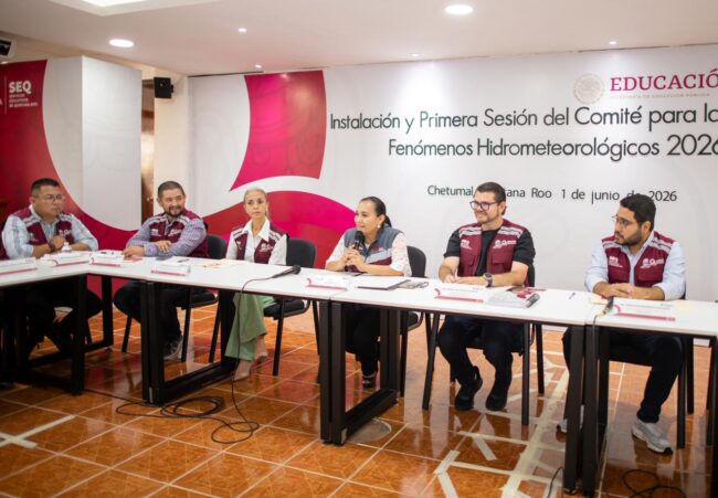 Comité para la Atención de Fenómenos Hidrometeorológicos refugios anticiclónicos temporada de ciclones protección escolar educación Quintana Roo prevención de huracanes SEQ
