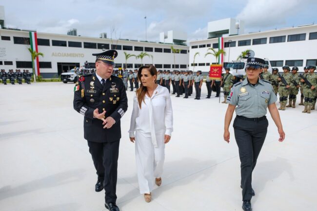 Inauguran Mara Lezama y Guardia Nacional nuevas instalaciones de la Coordinación General de Seguridad para protección del Tren Maya