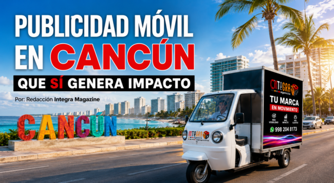publicidad en movimiento en Cancún