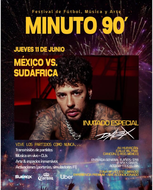 Minuto 90 mundial en Cancún