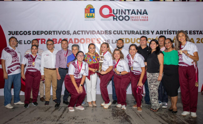 Clausura de los Juegos Deportivos, Actividades Culturales y Artísticas Estatales 2026 reunió a mil 650 trabajadores del estado de Quintana Roo. 