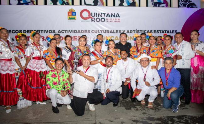 Clausura de los Juegos Deportivos, Actividades Culturales y Artísticas Estatales 2026 reunió a mil 650 trabajadores del estado de Quintana Roo. 
