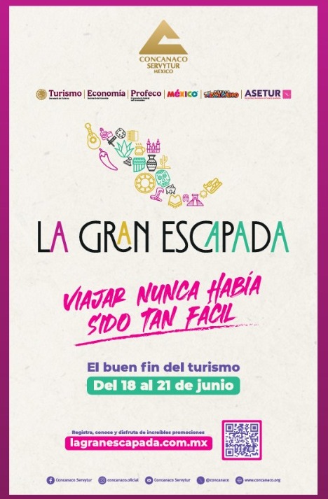 La Gran Escapada 2026 dejó una derrama de 2,752 mdp en Quintana Roo. SEDETUR destaca el éxito de El Buen Fin del Turismo.