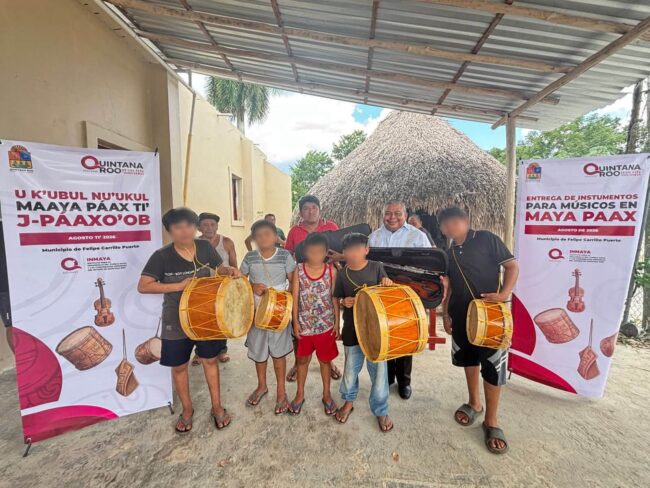 INMAYA fortalece la cultura maya en Felipe Carrillo Puerto con rezos, música Maya Paax y apoyos para comunidades indígenas.